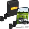 No Drilling Golf Cart Side Mirrors with Built-In Reflector, Universal