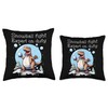 Snowball fight Expert on duty Funny Winter Adventures Throw Pillow,
