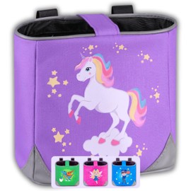 wonneklein Children's Bicycle Basket Front I Handlebar Bag for Balance Bike, Bicycle, Tricycle or Scooter I Compatible with Woom and Puky I Bicycle Bag Children's Bicycle with Unicorn Motif