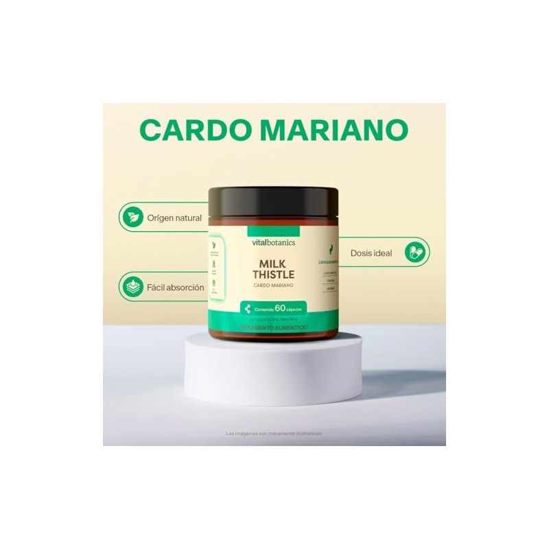 Cardo Mariano, Cúrcuma y Moringa Multivitamínico Natural VITAL BOTANICS