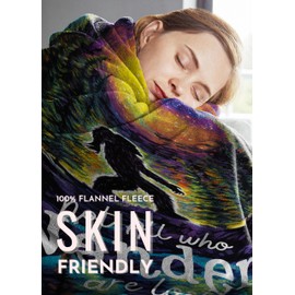 Bigfoot Gifts for Men Women, Sasquatch Gifts, Flannel Blanket for Big Foot Sasquatch Lovers, Funny Idea for Bigfoot Lovers, 50" x 65" - Starry Night