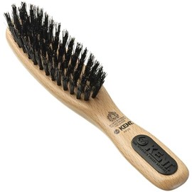 Kent PF10 - Cepillo de cerdas de jabalí natural, alisado, peinado y alisado para cabello de longitud corta a media, apto para viajes