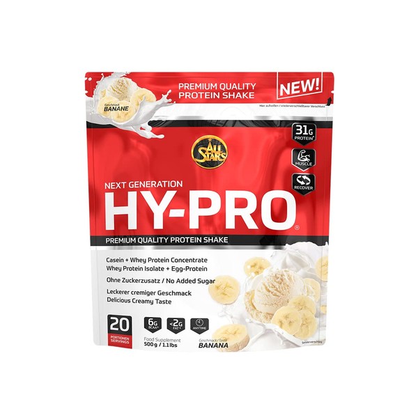 All Stars Hy-Pro Protein, Banana, Pack of 1 (1 x 500 g)