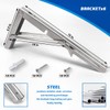 Folding Shelf Brackets 16 Inch, Heavy Duty Stainless Steel Collapsible