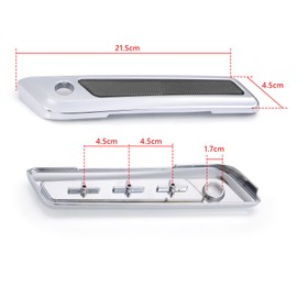 BRZOXIN Saddle Bag Latch Covers for Harley, Saddlebag Hinge Latch Covers with Reflectors Fit for 2014-2023 Touring Road King Road Glide Street Glide Ultra Limited (Aluminum-like ABS, Black)