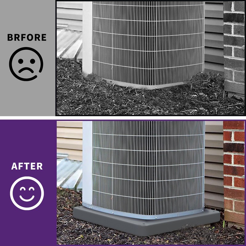 Mxclimate Equipment Pad for HVAC Systems,Ductless Mini Split Air Conditioner,32"x32"x2"