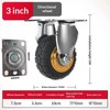 3/4-Inch Rubber Plate Caster Wheel, Swivel, Directional and Brake Options