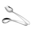 Healvian 2sets Small Stainless Steel Spoons Set Angled Eating Utensils