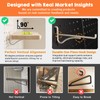 SEMPOMA Solid Wood Pegboard Shelf, High Balance and No tilt,
