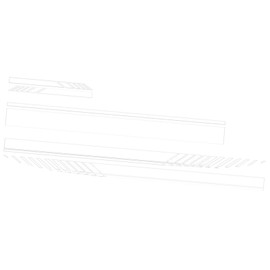 5 PCS Universal White Car Racing Body Side Stripe Skirt Roof Hood Decal Sticker for All Cars PVC Decal