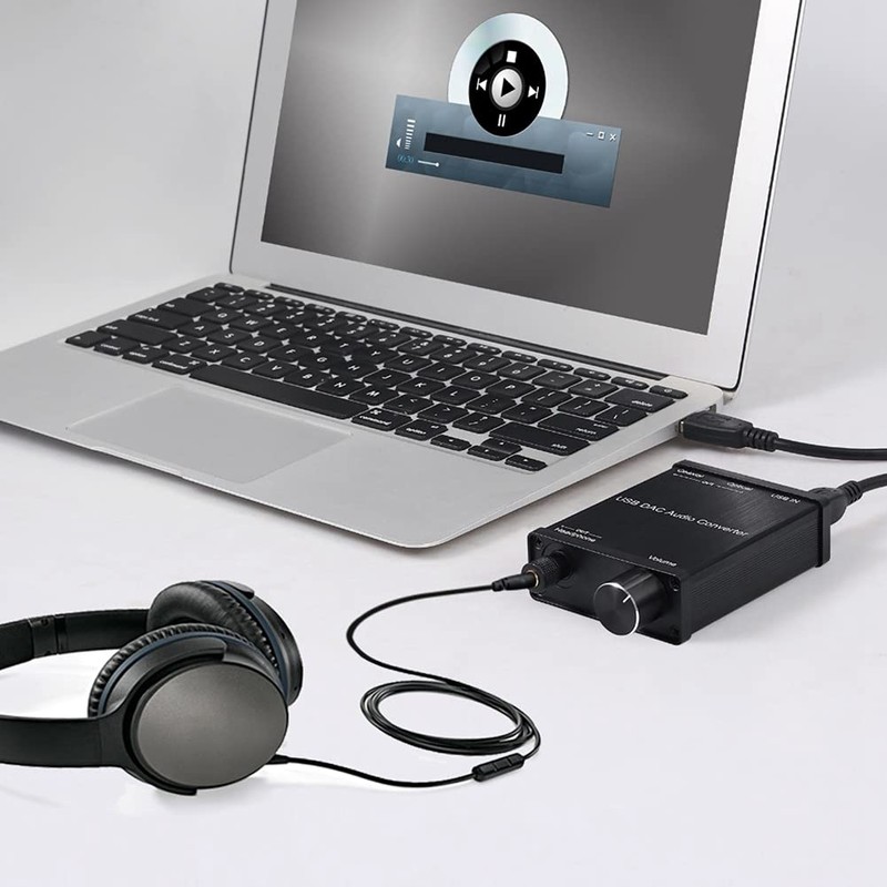 Peakloong USB Audio Converter Adapter with Headphone Amplifier USB to