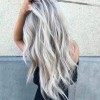 Darklove Peluca Larga De Mujer Color Gris Degradado Pelo Ola