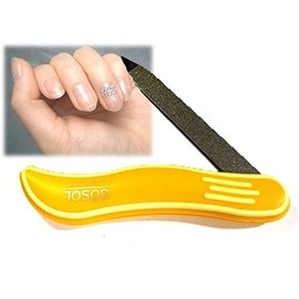 GOSOL Sapphire Nail File 2.8 inches (7 cm), Folding Yellow Silver Logo