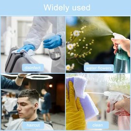 Diompirux 3 Stücke Sprühflasche 500ml, Kunststoff Zerstäuber Sprühflaschen, Nachfüllbare Trigger-Sprühflaschen für Nebel, Handsprüher für Pflanzen,Blumen,Garten,Friseur,Autopflege(rosa,blau,schwarz)