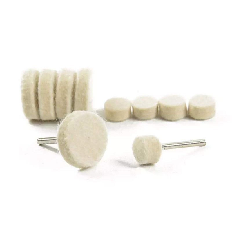 76 Pieces Wool Felt Polishing Pad Dremel Polishing Set Rotating