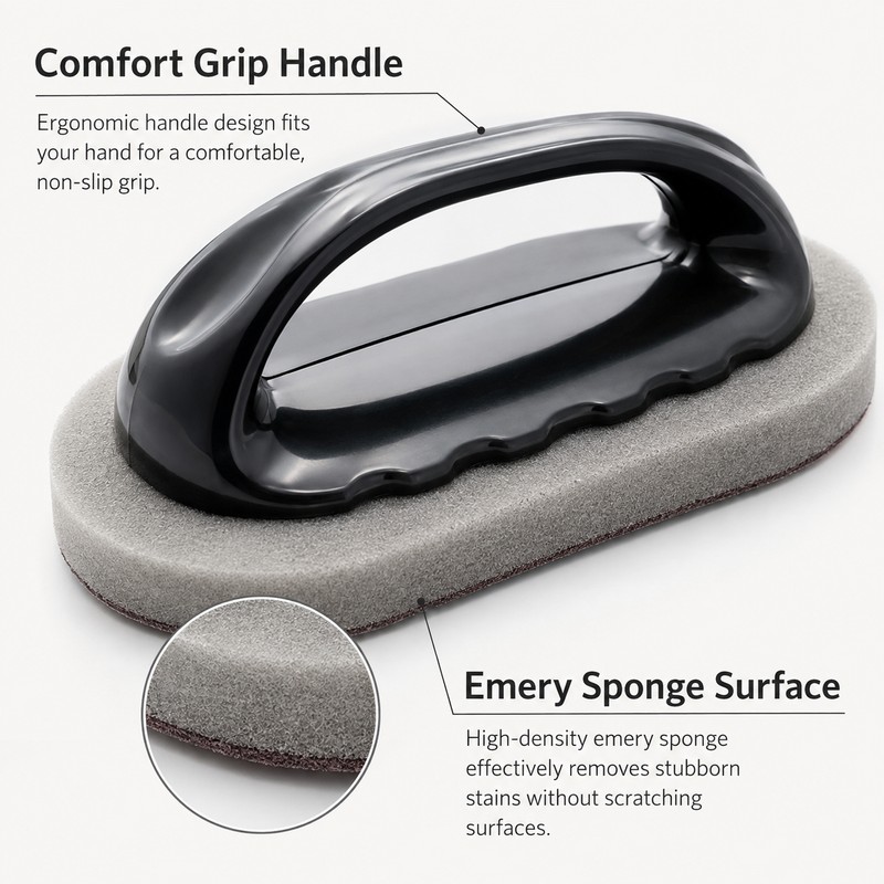 Emery Sponge Cleaning Brush for Kitchen & Bathroom – Handheld