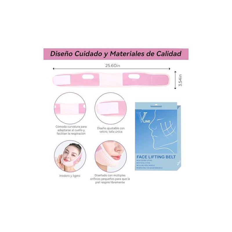 Faja Papada Facial Lifting,Adecuado Para Papada Con Función De Vendaje