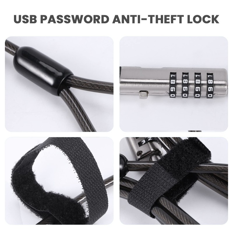 RESFNSE Security USB Password Anti-Theft Lock, Used for Anti Theft