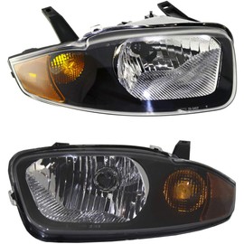 CarLights360: For 2003 2004 2005 Chevy Cavalier Headlight Assembly Driver and Passenger Side DOT Certified w/Bulbs Replaces GM2502221 GM2503221