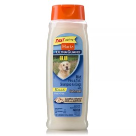 Hartz UltraGuard Rid Flea And Tick Oatmeal Shampoo For Dogs, 18 Oz Set of 6