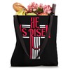 Christian Easter Day Religious Cross He Is Risen Tote Bag