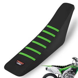 fewfuss Universial Dirt Bike Seat Cover - Soft Ribbed Rubber Seat Covers for Motorcross Enduro Green