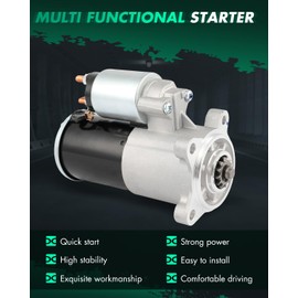 SCITOO Starter Motor SFD0024 6646 for FORD Excursion 2000-2005 5.4L 6.8L F-Series Pickups 1999-2010 4.6L for Mustang 2005-2010 4.6L F-150/F-550 6.8L 1.4kW/12 Volt CW 12-Tooth Pinion