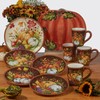 Certified International Harvest Blessings 8.5" Salad/Dessert Plate, Multicolor, Medium, Set