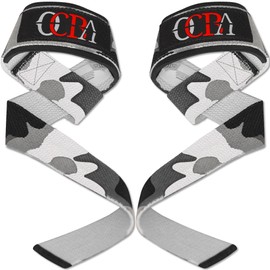 OCBA Lifting Straps for Strength Training Wrist Straps for Weightlifting Heavy Duty Wrist Wraps Padded for Gym Wrist Supports Powerlifting Fitness Grips (Grey Camo)