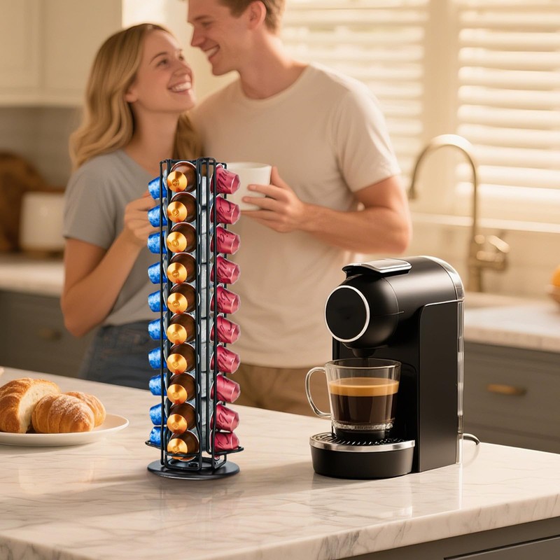 MOLEDINO Rotating Capsule Holder for 40 Nespresso Original Capsules Coffee