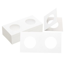 PATIKIL 2 x 2 Coin Flips, 200 Pack 29mm Cardboard Coin Holder Paper Coin Holders for Coin Collection Supplies Collector, White