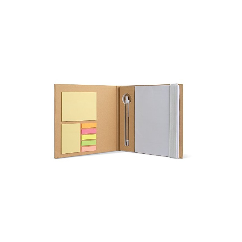 PromotionGift Notebook with stickynotes & pen - white
