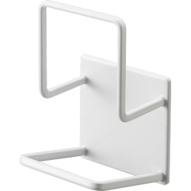 Yamazaki 3280 Magnetic Sponge Holder, Double, White, Approx. W 2.6 x D 2.5 x H 4.3 inches (6.5 x 6.3 x 11 cm), Tower Sponge Holder, 2 Tiers, Easy to Clean