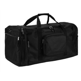 MONZANA® Travel Duffel Bag | 90L | Removable and Adjustable Shoulder Strap with Shoulder Pad | Front & Side Compartments | Sturdy Feet | 70 x 35 x 35cm | Gym Bag, Duffel Bag, Large Holdall Bag | Black