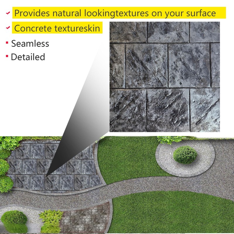 Concrete Stamps Mat, Stone molds for concrete, Concrete Texturing Skin