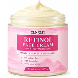 Crema facial con retinol, humectante de día y noche, 3.53 oz Hidratante facial cremoso con retinol for pieles de aspecto seco con un acabado suave, terso y confortable.