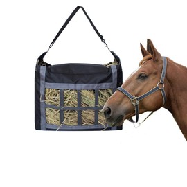 Slow Feeder Hay Bag - Hay Storage Net for Horse Donkey Goat, Adjustable, Super Tough to Reduces Waste