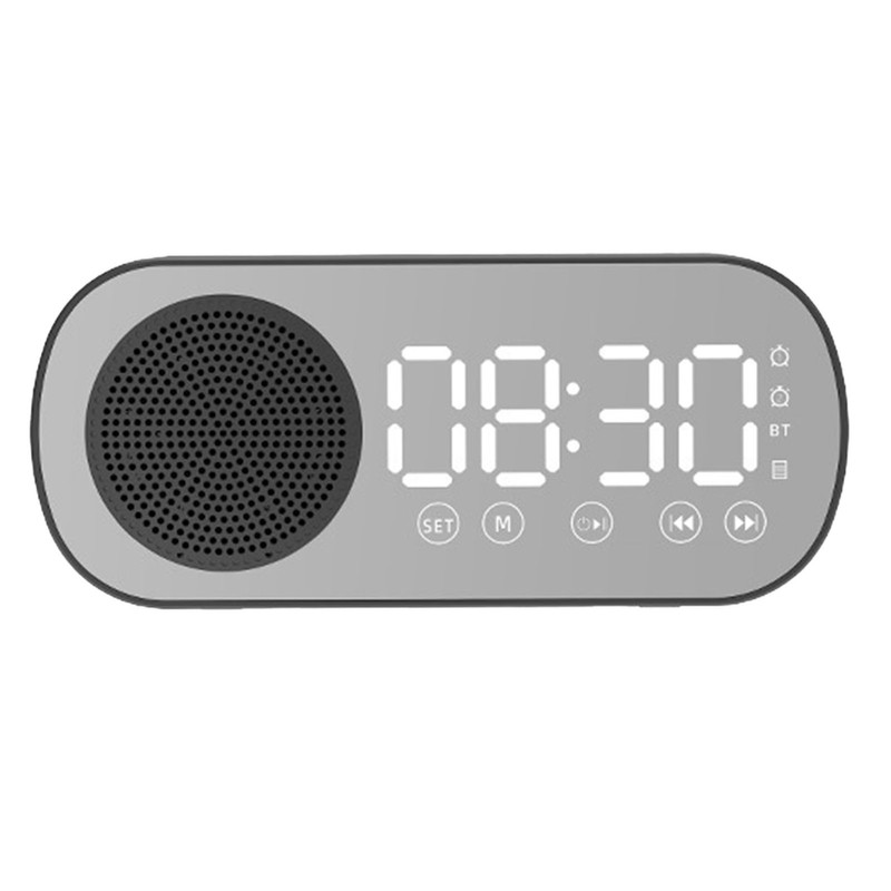 Bluetooth Speaker Clock Multifunctional Smart Digital Mirror Alarm Clock for