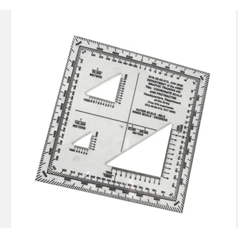 MapTools Super GTA Topographic Flexible Map Scale & Protractor -