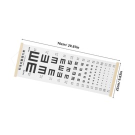 IWOWHERO Vision Therapy Tools Eye Charts for Kindergarten with Wooden Frame and Canvas Bright Visual Acuity Test Wall Chart for Eye Exams and Accurate Sight Monitoring