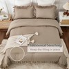 Andency Taupe Queen Comforter Set(90x90Inch), 3 Pieces(1 Ruffle Comforter and