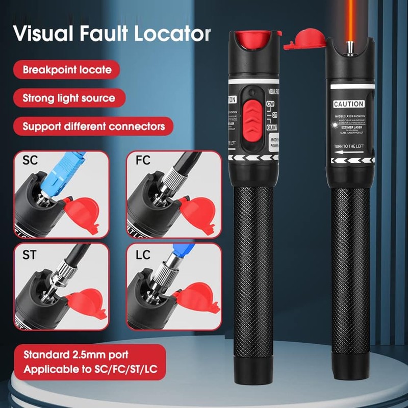 Visual Fault Locator + FC/LC Adapter, Single Mode 9/125um FC