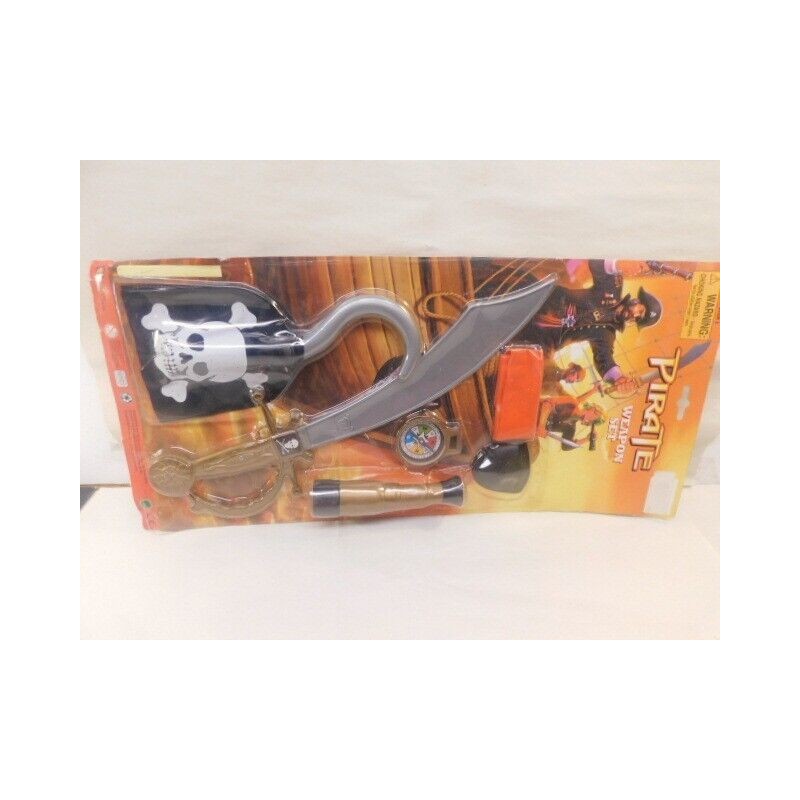 Unspecified Vintage Large Pirate Toy Set Action Knife, patch Toy