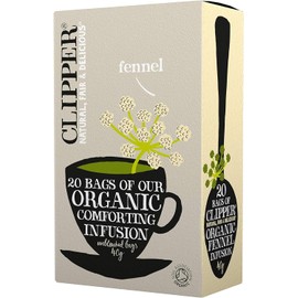 Clipper Organic Fennel Infusion 20 Teabags (Pack of 6, Total 120 Teabags)
