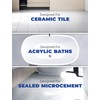 Clear Bloom Anti-Slip Shower Stickers for Tub & Shower Floor