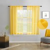 TOAVA DECO Butter Yellow Semi Sheer Curtains Linen Look 45
