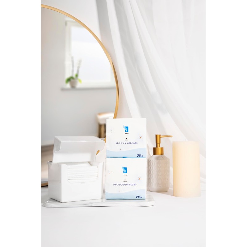 ITO Cleansing Towel, Box, Refill, Wet and Dry Use, Facial