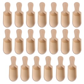 RDEXP 20PCS Wooden Scoop Set Sugar Salt Scoops Spoons for Spice Home Kitchen Tools 2.87x0.94 inch