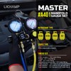 Lichamp HVAC Gauges with Hoses, AC Manifold Gauge Set R134A