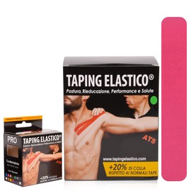 ATS Taping Elastico® Professional Tape for Physiotherapy, Kinesiology and Sports, 5 cm x 5 m, Breathable and Water Resistant with +20% Glue (Fuchsia, 1)